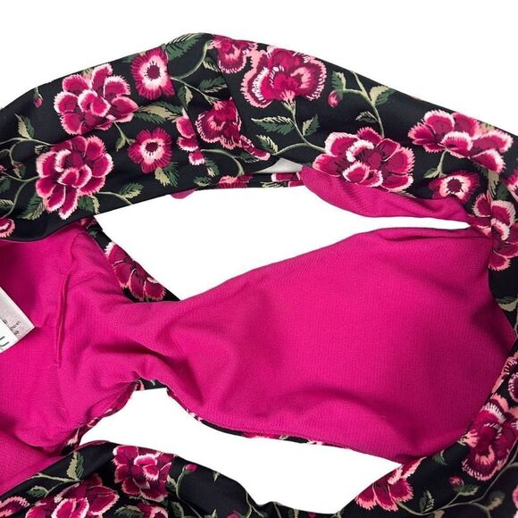 Moxi Blu Women's V-Neck Swimsuit Top With Strappy Criss-Cross Detailing Size XL - Picture 10 of 13